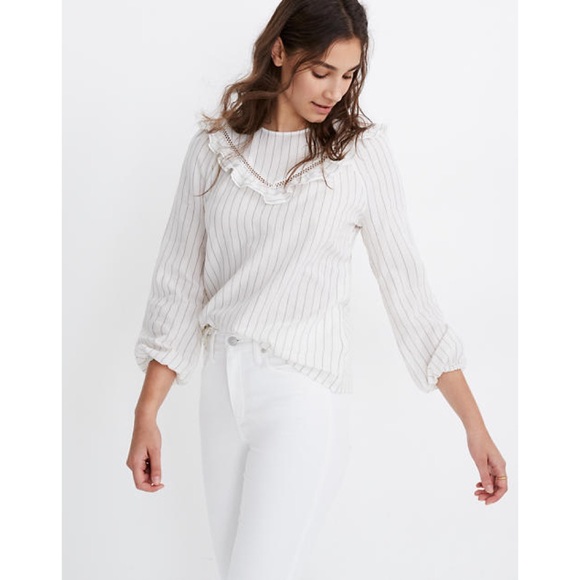 Madewell Tops - NWT Madewell Ruffle-Yoke Prairie Top